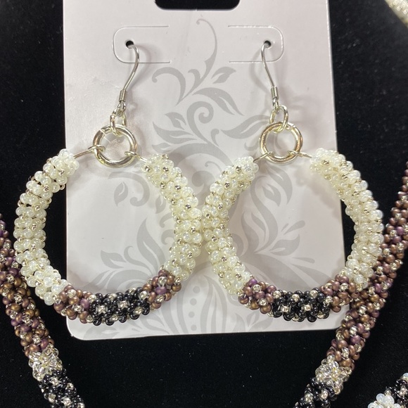 NEW❤️. OWL/HEART Jewelry Set Soft White/Chocolate Brown/Black/Silver by JFTH - Picture 6 of 8